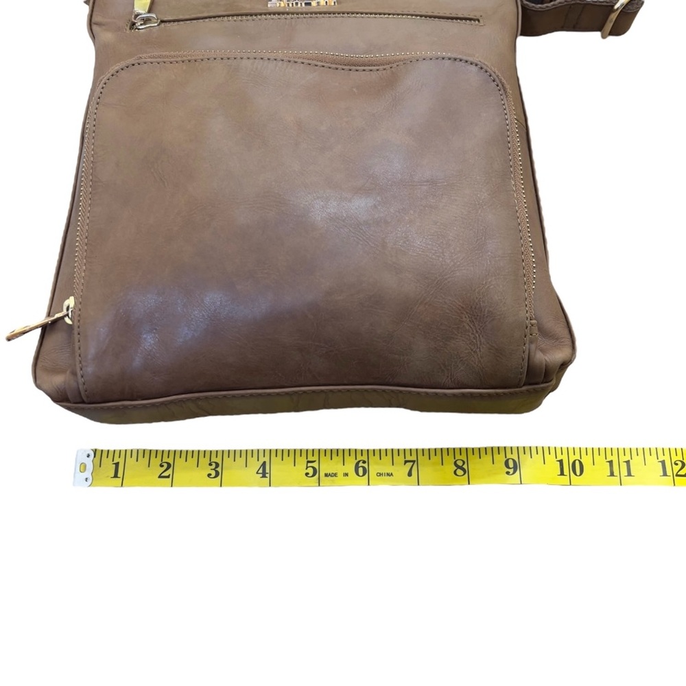 Estalon Genuine Leather Convertible Crossbody Shoulder Bag – Brown Made in India - Picture 14 of 16